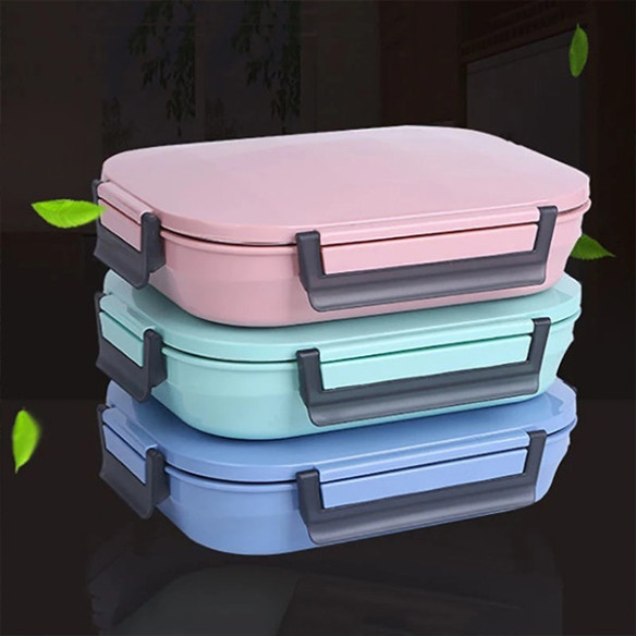 Minto 1-tier plastic lunch box, 3 compartments