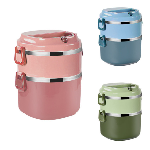 Bombollo 2-tier round lunch box