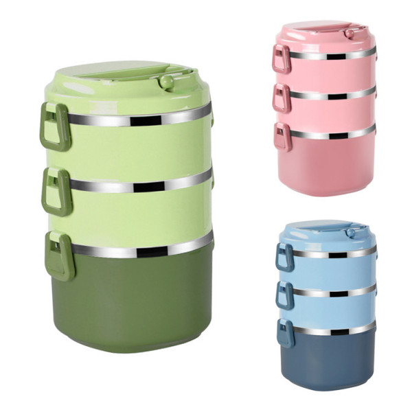 Bombollo 3-tier round lunch box