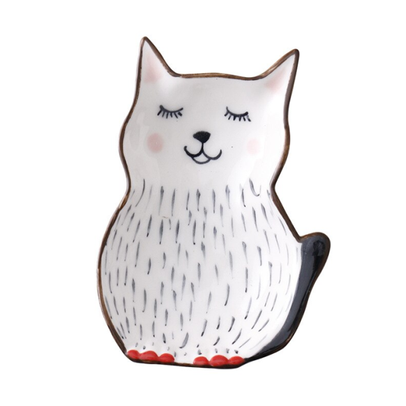Keiki Kitty ceramic plate, 4.33x2.95 in