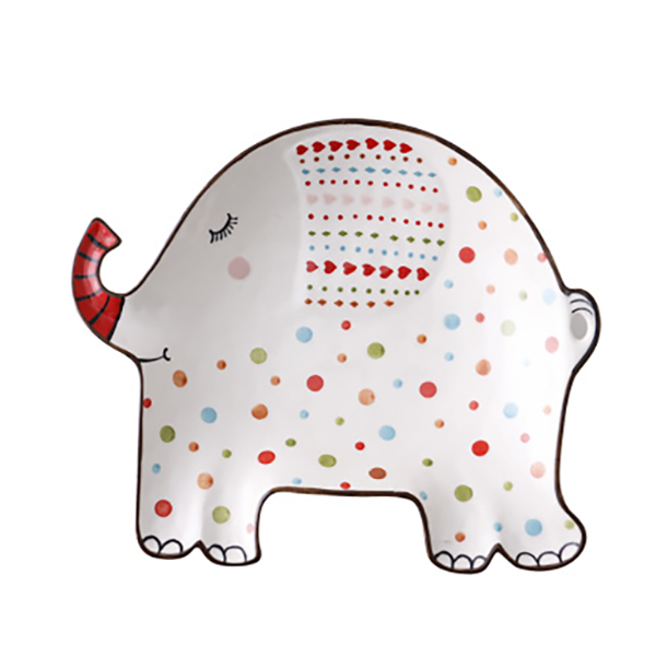 Dotty Elephant ceramic plate,...