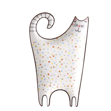 Dotty Cat ceramic plate,... 2