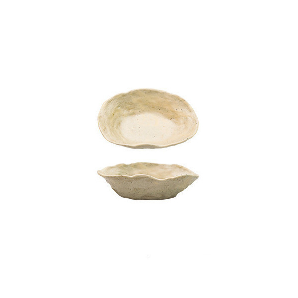 Barbar handmade ceramic saucer, 3.94x0.98 in