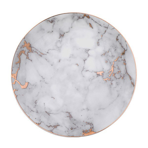 Mataro Light Gray ceramic plate, 10 in