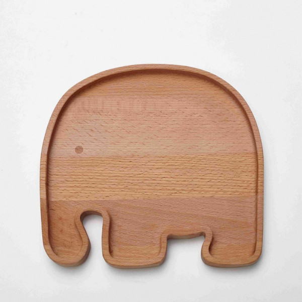 Cute Elephant wooden tray, 8.27x7.87 in