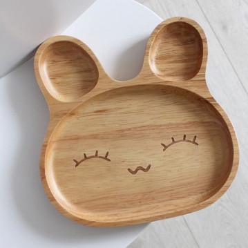 Cute Bunny wooden tray,...