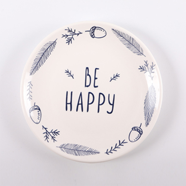 Motivi "Happy" ceramic plate, 8 in
