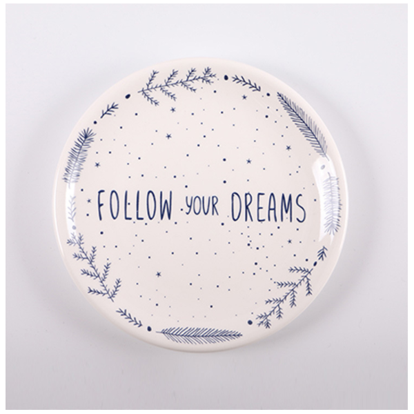Motivi "Dreams" ceramic plate, 8 in
