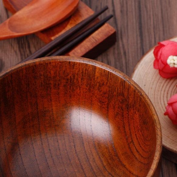 Tokki wooden bowl, 4.65x2.64 in