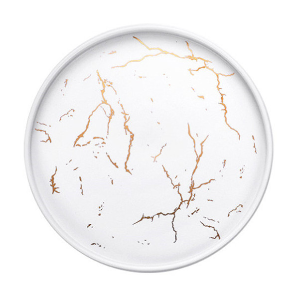 Bersy White ceramic plate, 9.72 in