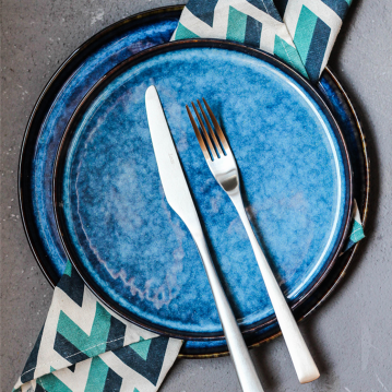 Deniz ceramic plate, 10 in 2