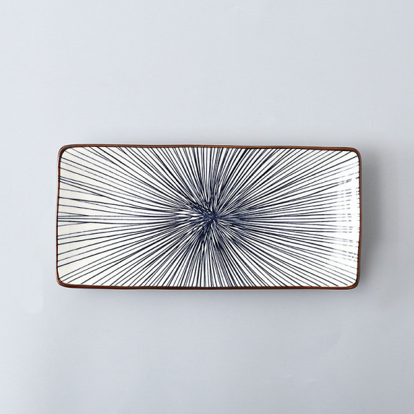Arlin Mist rectangular sushi plate, 9.84x4.72 in