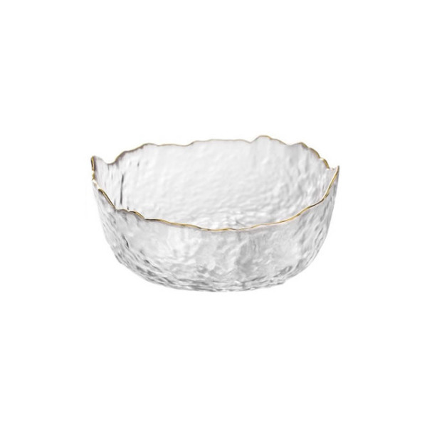 Phnom Penh hammered glass bowl, 6.69x3.15 in