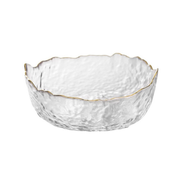 Phnom Penh hammered glass bowl, 7.87x3.74 in