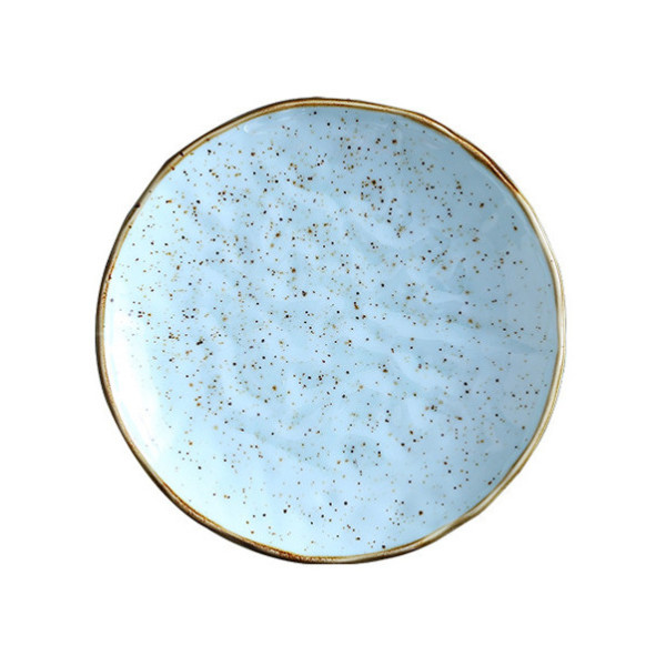 Sandstorm Blue ceramic plate, 7.87 in