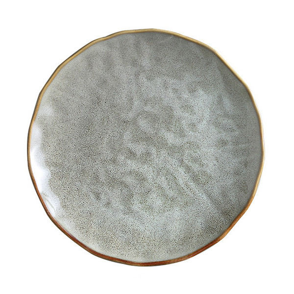 Sandstorm Gray large ceramic plate, 10.24 in