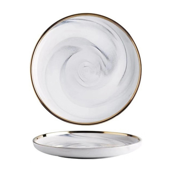 Tiffany Series large ceramic plate, 10.16x1.18 in