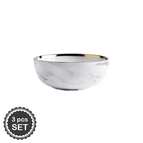 Tiffany ceramic soup bowls set, 3 pcs