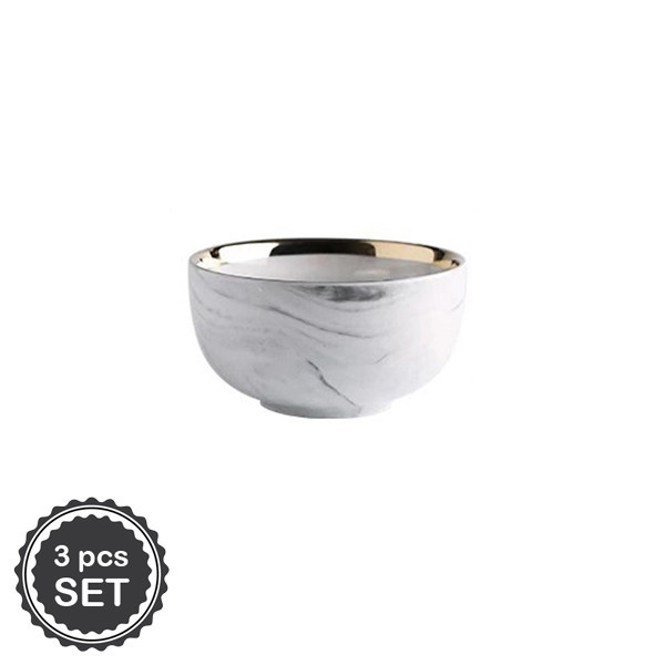Tiffany 4.33x2.36 inch small ceramic bowls set, 3 pcs