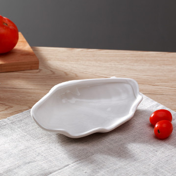 Lagoo white ceramic plate,...