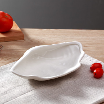 Lagoo white ceramic plate,...