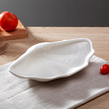 Lagoo white ceramic plate,...