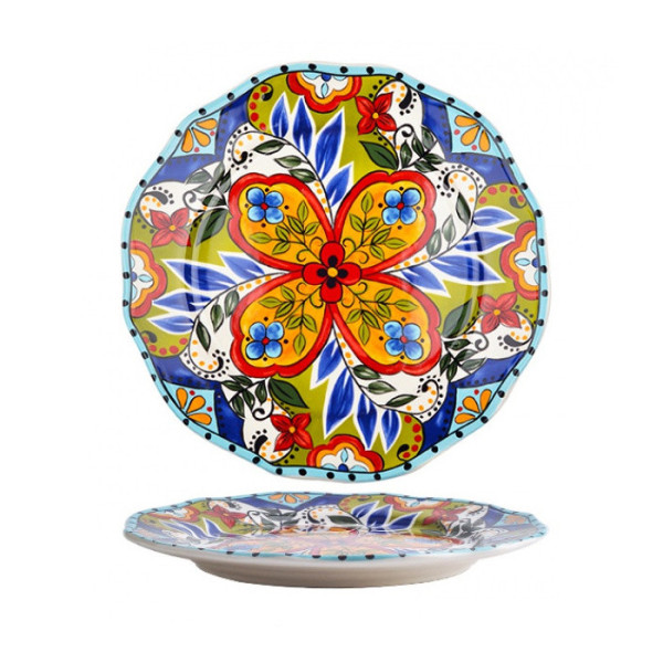 Polka Caprice ceramic plate, 8.66 in
