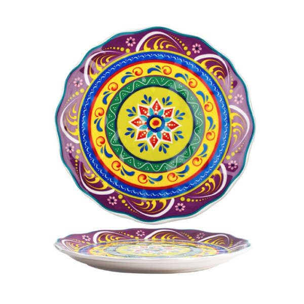Plaska Caprice ceramic plate, 9.05 in