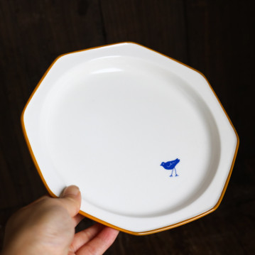 Ani Birdie ceramic plate,...