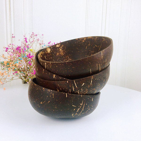 Coconut shell bowl, 5.12-5.9 in