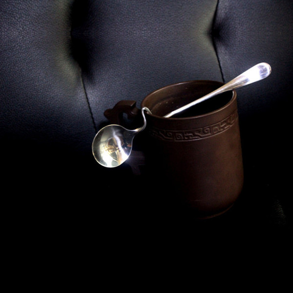 Wave stainless steel tea spoon, 6.7 in