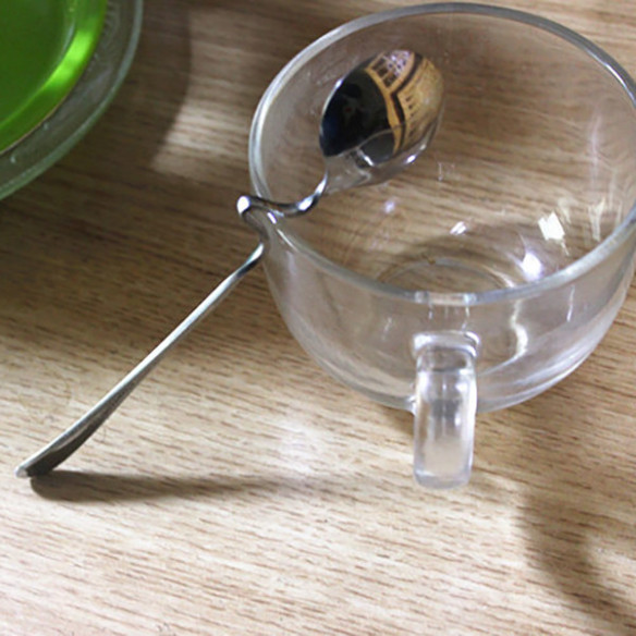 Wave stainless steel tea spoon, 6.7 in