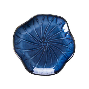 Blue Lotus ceramic plate,...