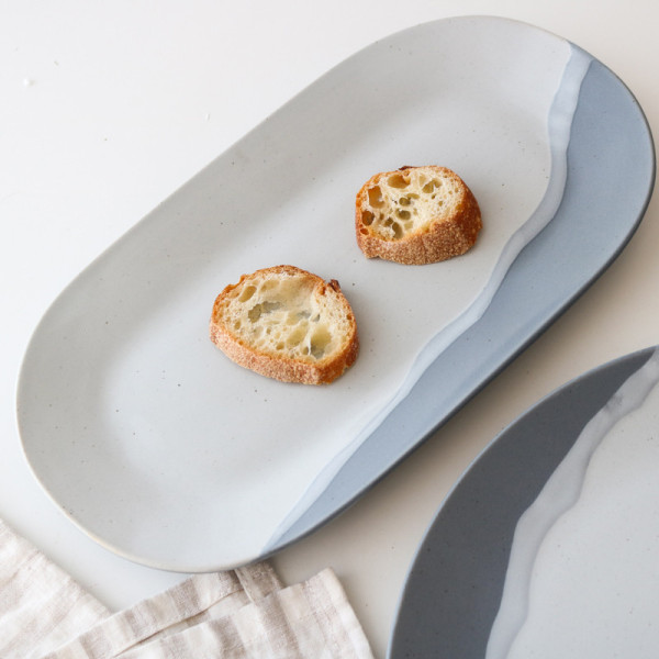 Paloma oval ceramic plate, 11.42 in