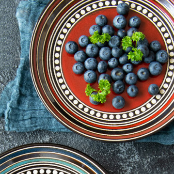 Varanasi Red ceramic plate,... 2