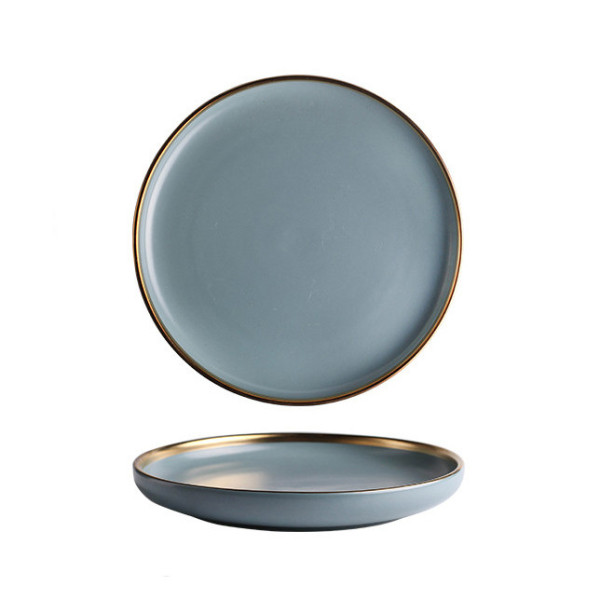 Elissa Blue ceramic plate, 8.27 in