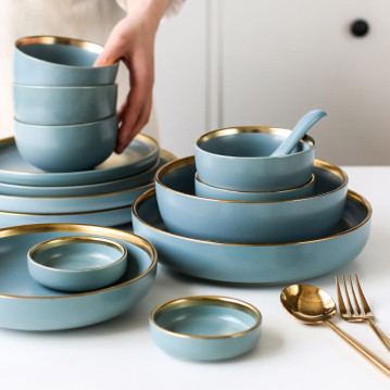 Elissa Blue ceramic plate,... 2