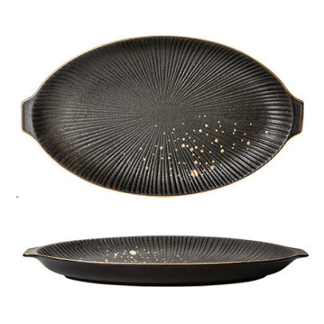 Sigrid oval ceramic plate,...